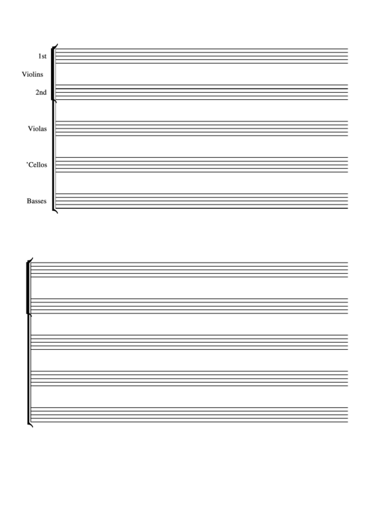Different Instruments Blank Staff Paper printable pdf download