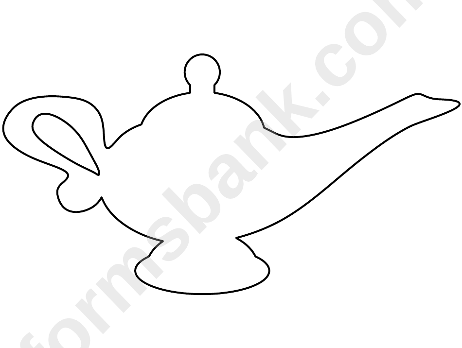 Genie Lamp Pattern printable pdf download