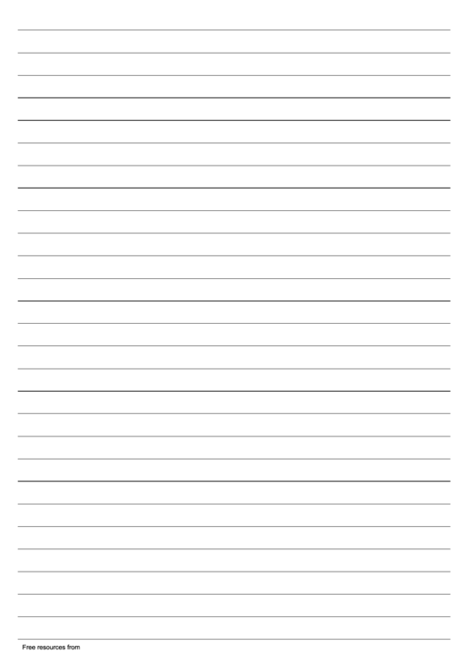 Lined Paper (Black On White) printable pdf download