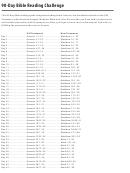 90 Day Xtreme Bible Reading Plan printable pdf download