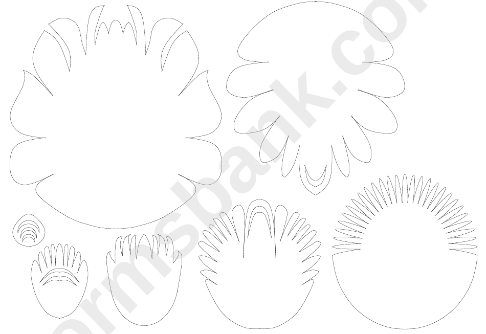 Cut-Out Paper Flower Templates printable pdf download