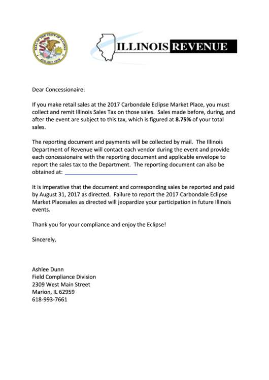 Vendor Tax Form Carbondale Eclipse printable pdf download