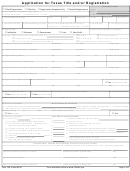 Fillable Form 130-U - Application For Texas Title printable pdf download