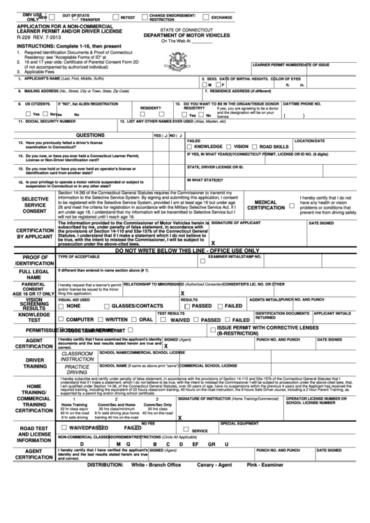 Fillable Application For Driver License printable pdf download