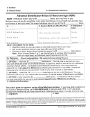 Fillable Form Cms-R-131 - Advance Beneficiary Notice Of Noncoverage