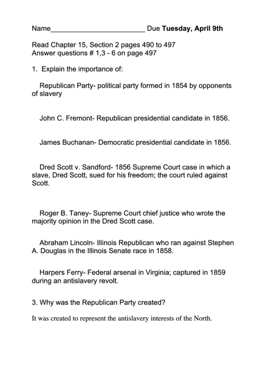 History Homework printable pdf download