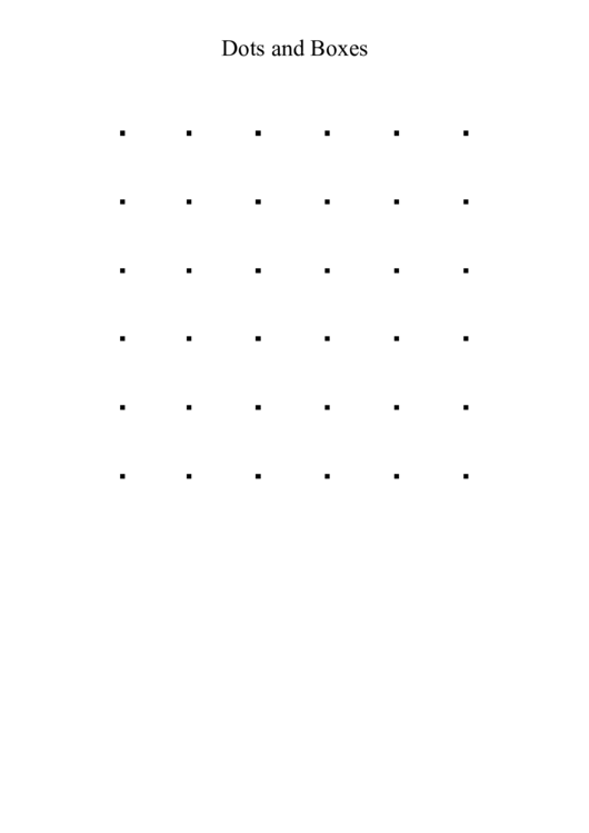 Top Dots And Boxes Game free to download in PDF format