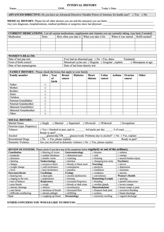 Interval History And Physical at Helen Latham blog