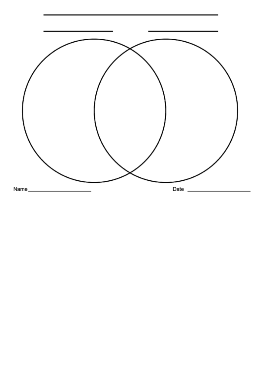 Venn Diagram Worksheet - Blank printable pdf download
