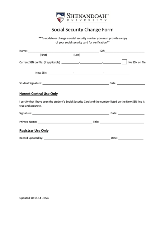 Top 7 Social Security Card Name Change Form Templates free to download
