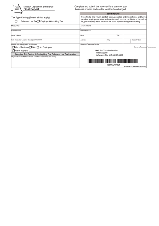 Missouri Department Of Revenue