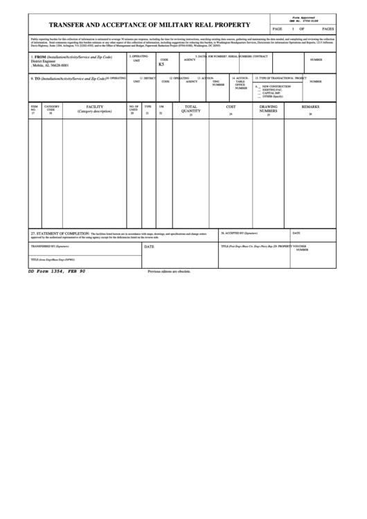 Transfer And Acceptance Of Military Real Property printable pdf download