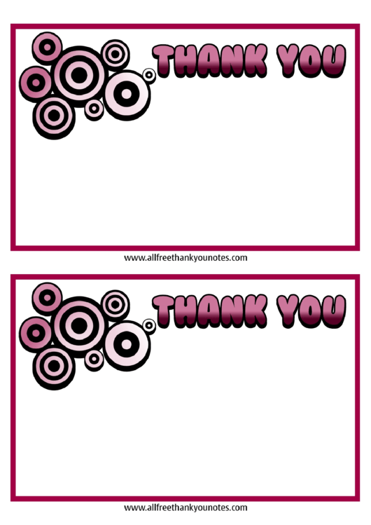 Thank You Note Template printable pdf download