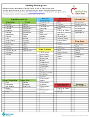 Healthy Grocery List Template printable pdf download
