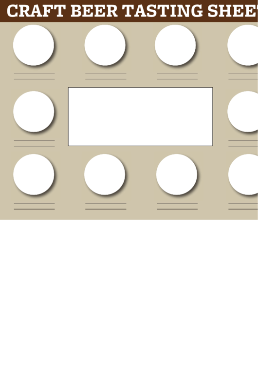Craft Beer Tasting Sheet printable pdf download
