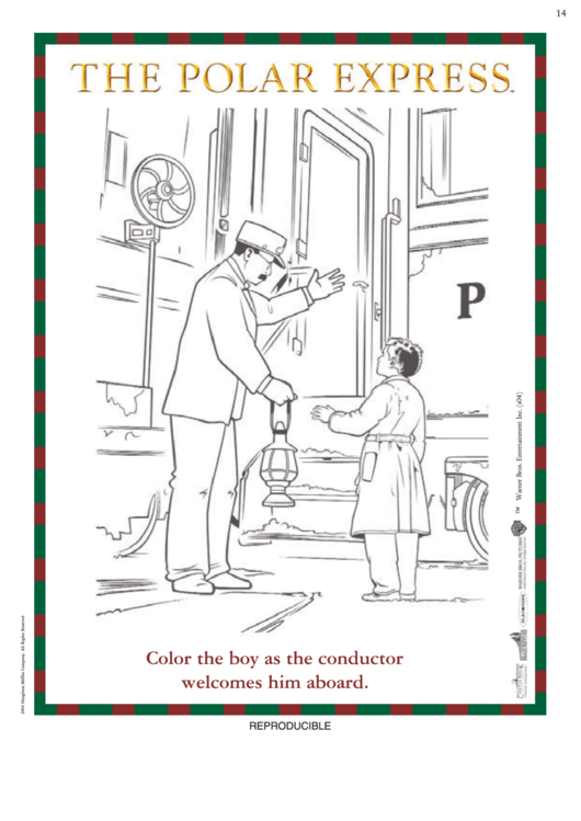 The Polar Express Coloring Sheet printable pdf download
