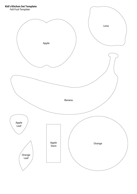 Felt Fruit Templates printable pdf download