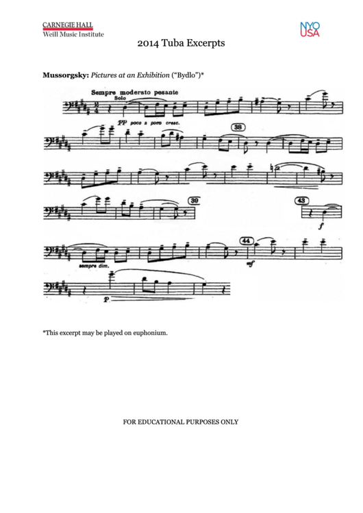 Top 5 Tuba Sheets Music free to download in PDF format