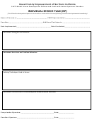 Individual Service Plan (Isp) For Individuals With Developmental