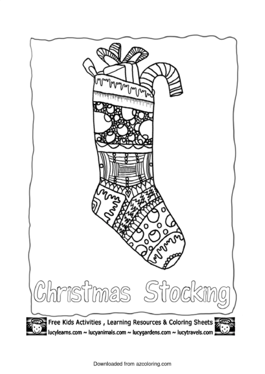 Top 7 Stocking Coloring Sheets free to download in PDF format