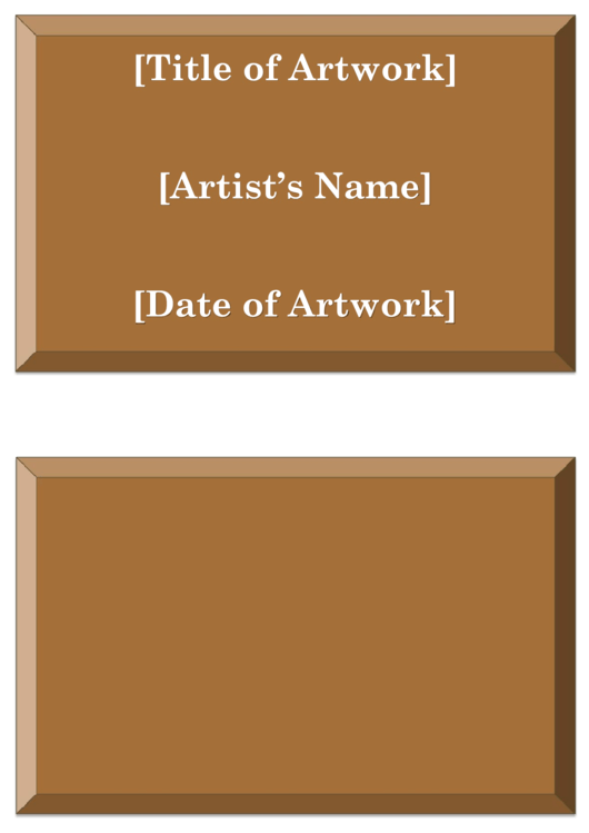 Art Label Template printable pdf download