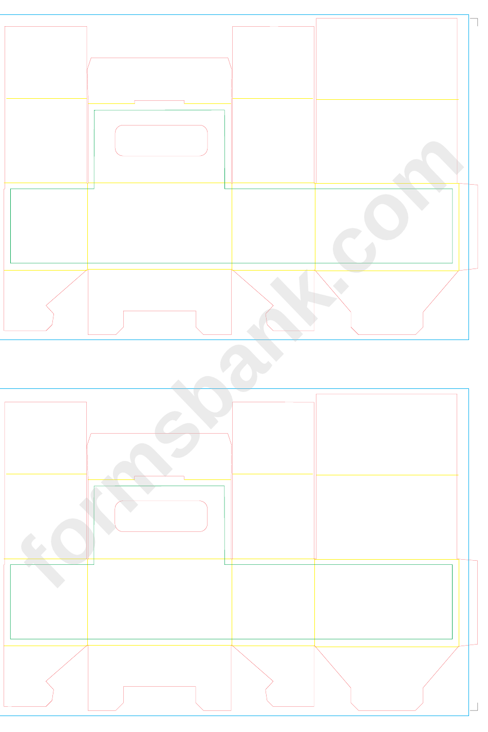 Business Card Box Template printable pdf download