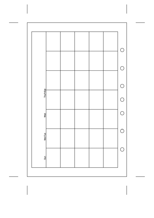 Pocket Calendar Template printable pdf download