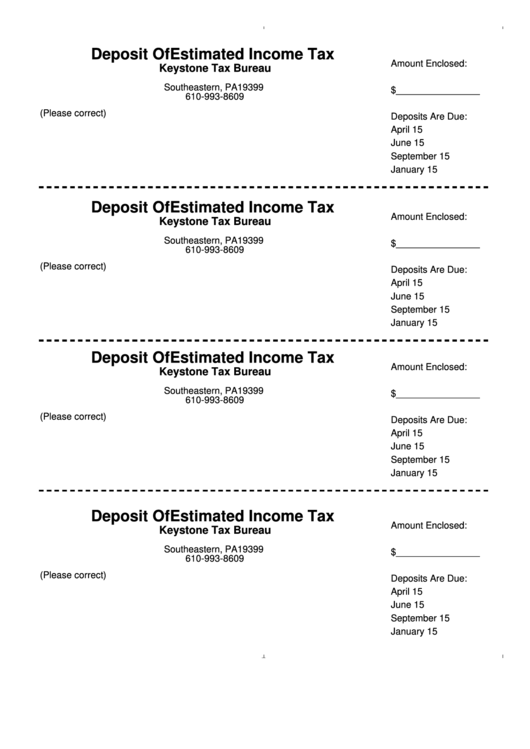 Earned Tax Return Form Pennsylvania printable pdf download