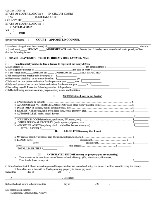 Top 12 South Dakota Court Forms And Templates free to download in PDF