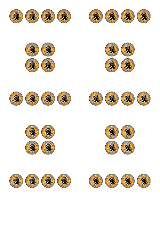 Us Quarters Template printable pdf download