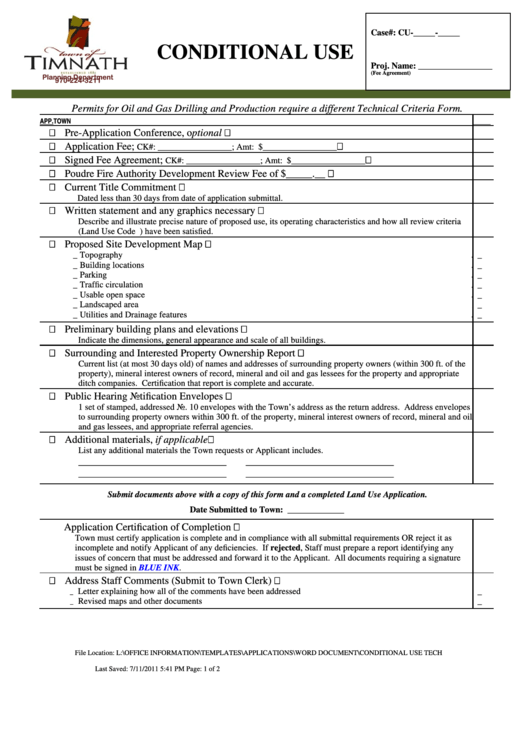How To Request A Conditional Use Permit DRP Los.