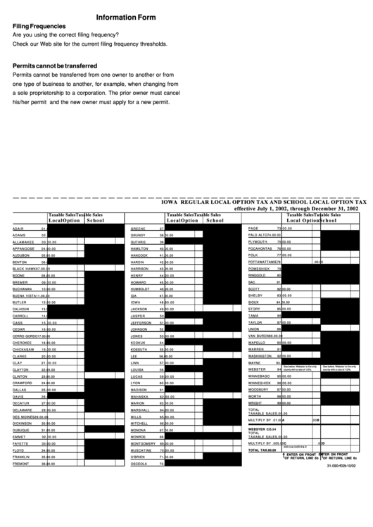 Form 31090 Rf02 Iowa Sales Tax Monthly Deposit And Quarterly Return