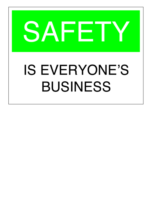 Safety Sign Template printable pdf download
