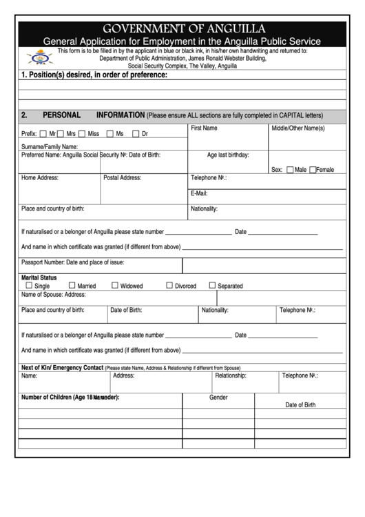 Employment / Job Application eForms