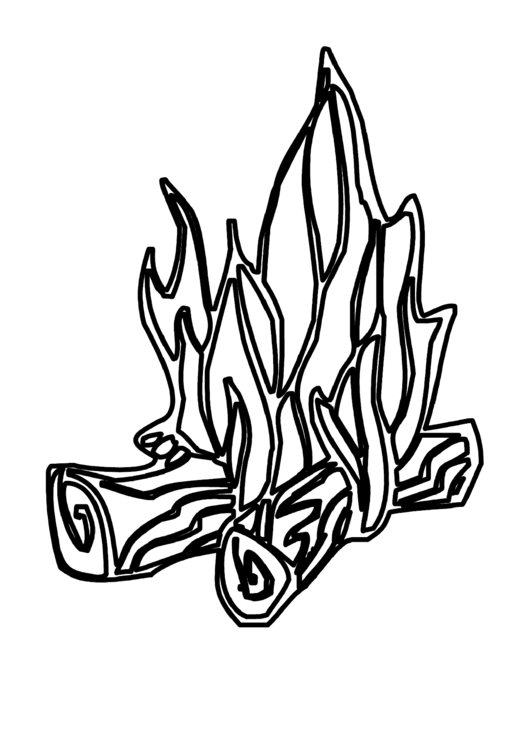 Flame Coloring Sheet printable pdf download