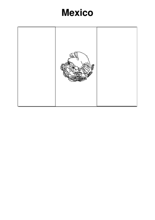 Mexico Flag - Coloring Sheet printable pdf download