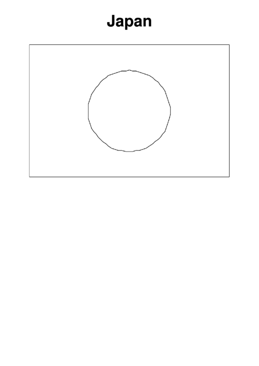 Japan Flag Coloring Sheet printable pdf download