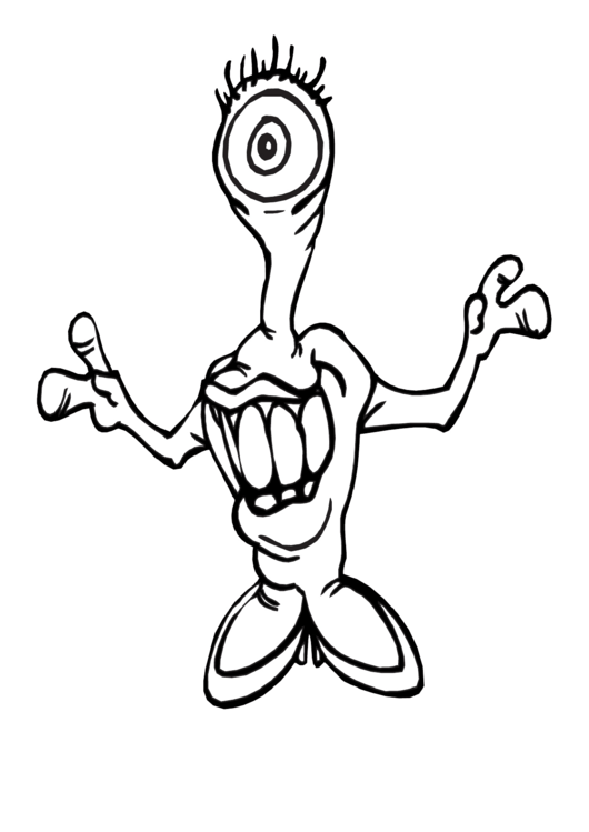 Coloring Sheet - Monster printable pdf download
