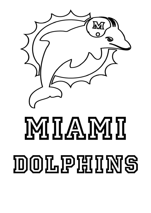 Coloring Sheet Dolphin Miami printable pdf download