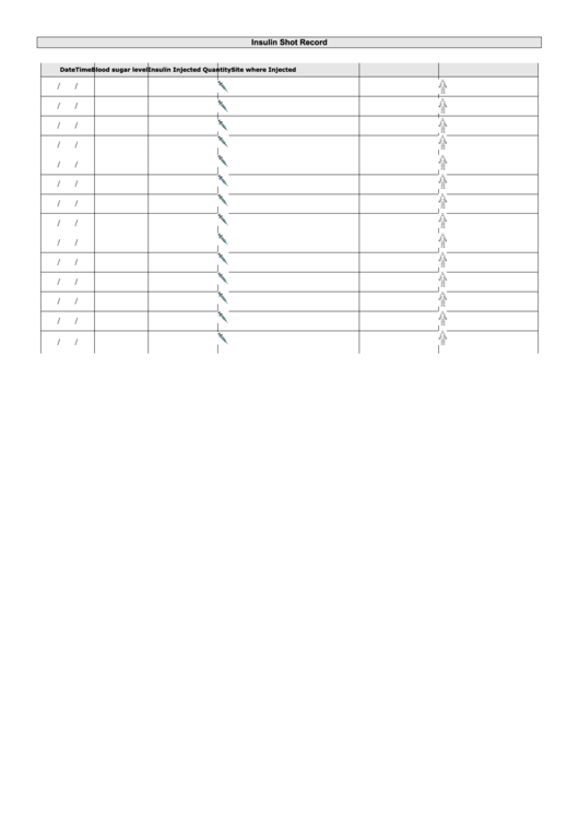 Insulin Shot Record Form printable pdf download