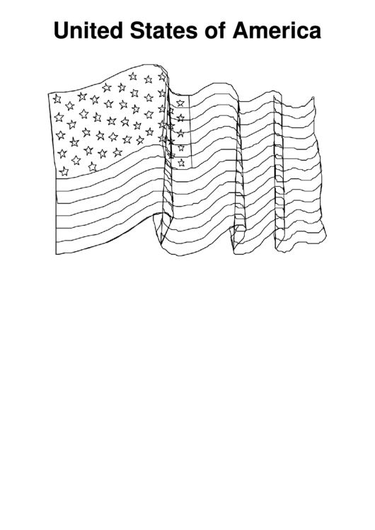 Coloring Sheet Usa Flag printable pdf download