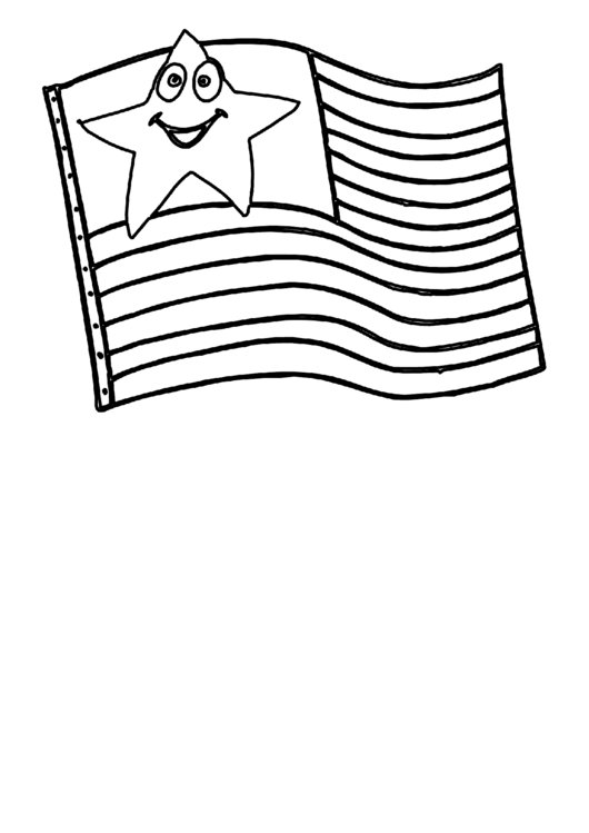 Coloring Sheet Usa Flag printable pdf download