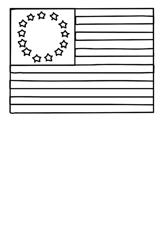 Coloring Sheet Usa Flag printable pdf download