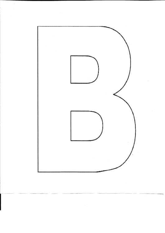 Letter B Template printable pdf download