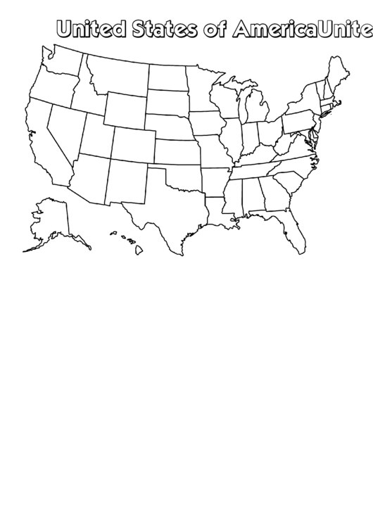 Usa Map Coloring Sheet printable pdf download