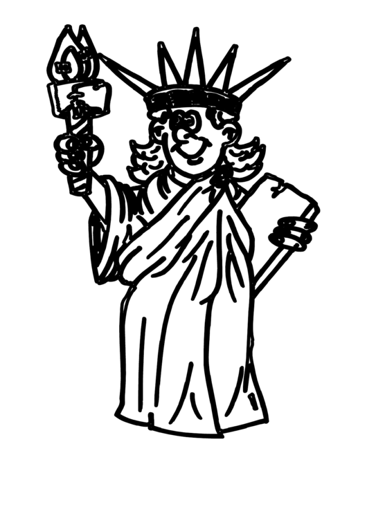 The Statue Of Liberty Coloring Sheet printable pdf download