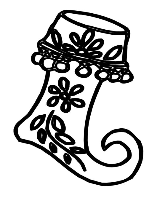 Christmas Stocking Coloring Sheet printable pdf download