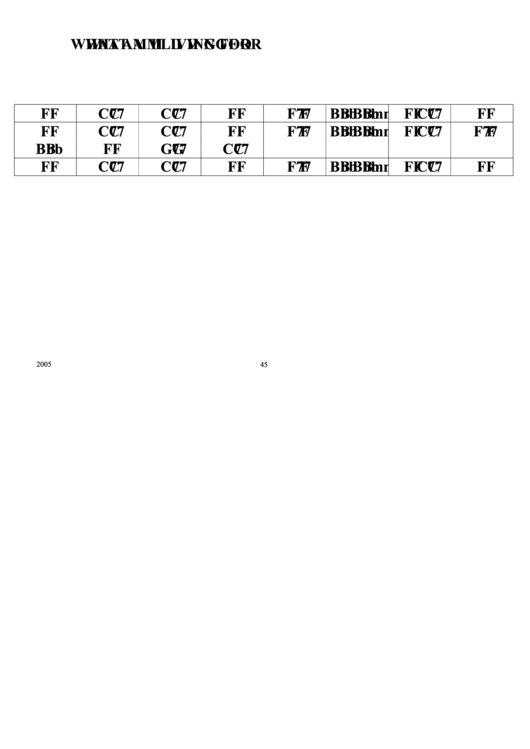 What Am I Living For Chord Chart printable pdf download