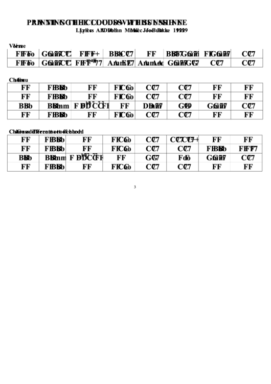 Painting The Clouds With Sunshine Chord Chart printable pdf download