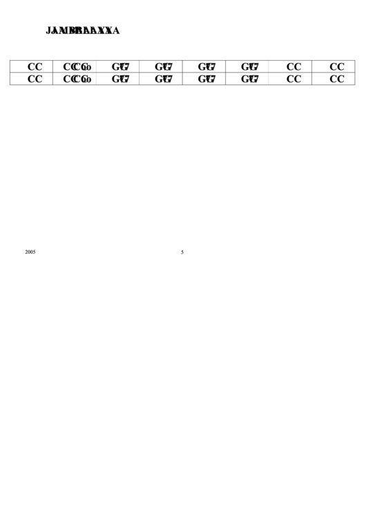 Jambalaya Chord Chart printable pdf download